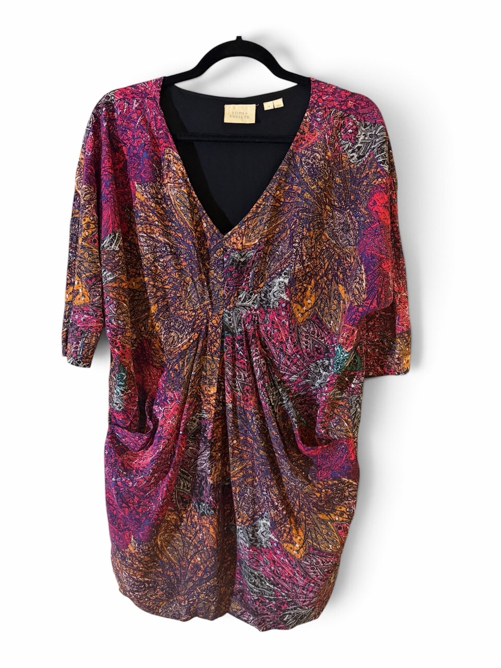 Anthropologie Edme & Esyllte Chromatique Draped Dolman Dress Size XS